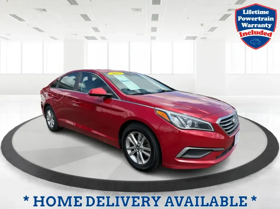 2017 Hyundai Sonata SE (5NPE24AF8HH) with an 2.4L L4 DOHC 16V engine, 7-Speed Automatic transmission, located at 1951 S Dayton Lakeview Rd., New Carlisle, OH, 45344, (937) 908-9800, 39.890999, -84.050255 - Ready for a dependable commuter that still looks sharp pulling into work, school pickup, or a weekend dinner in town? This Scarlet Red 2017 Hyundai Sonata SE is a practical, comfortable sedan that fits real-life schedules in Piqua, Ohio-whether you're cruising up N County Rd 25A, heading toward I75 - Photo#0