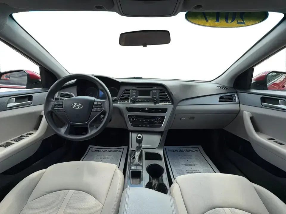 2017 Hyundai Sonata SE (5NPE24AF8HH) with an 2.4L L4 DOHC 16V engine, 7-Speed Automatic transmission, located at 1951 S Dayton Lakeview Rd., New Carlisle, OH, 45344, (937) 908-9800, 39.890999, -84.050255 - Ready for a dependable commuter that still looks sharp pulling into work, school pickup, or a weekend dinner in town? This Scarlet Red 2017 Hyundai Sonata SE is a practical, comfortable sedan that fits real-life schedules in Piqua, Ohio-whether you're cruising up N County Rd 25A, heading toward I75 - Photo#19