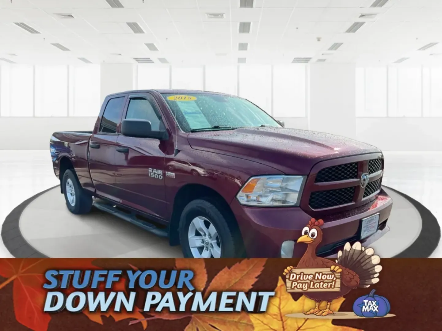 2018 Ram 1500 Express Quad Cab 4x4 6'4 Box (1C6RR7FT8JS) with an Other engine, located at 1184 Kauffman Ave, Fairborn, OH, 45324, (937) 908-9800, 39.807072, -84.030914 - Are you ready to elevate your adventures and tackle any terrain with confidence? The 2018 Ram 1500 Express Quad Cab 4x4 is the ultimate truck for weekend warriors and daily commuters alike, offering the perfect blend of power, versatility, and style. With a striking Delmonico Red Pearlcoat exterior - Photo#0