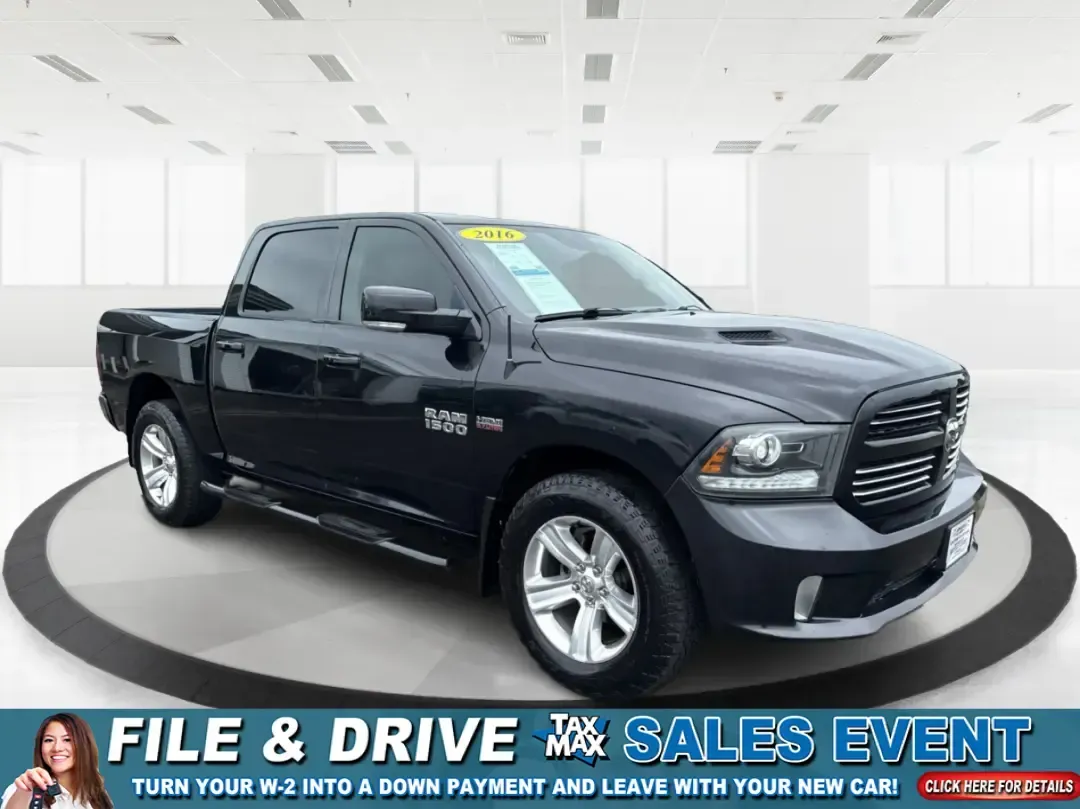 2016 Ram 1500 Sport (1C6RR7MT2GS) with an 5.7L V8 OHV 16V engine, 6A transmission, located at 1099 N County Rd 25A , Troy, OH, 45373, (937) 908-9800, 40.057079, -84.212883 - **Unleash Your Adventurous Spirit with the 2016 Ram 1500 Sport!**<br /> <br /> Are you ready to elevate your driving experience? Whether you're navigating the daily grind of your commute, transporting the kids to soccer practice, or gearing up for a weekend adventure, the 2016 Ram 1500 Sport is desi - Photo#0