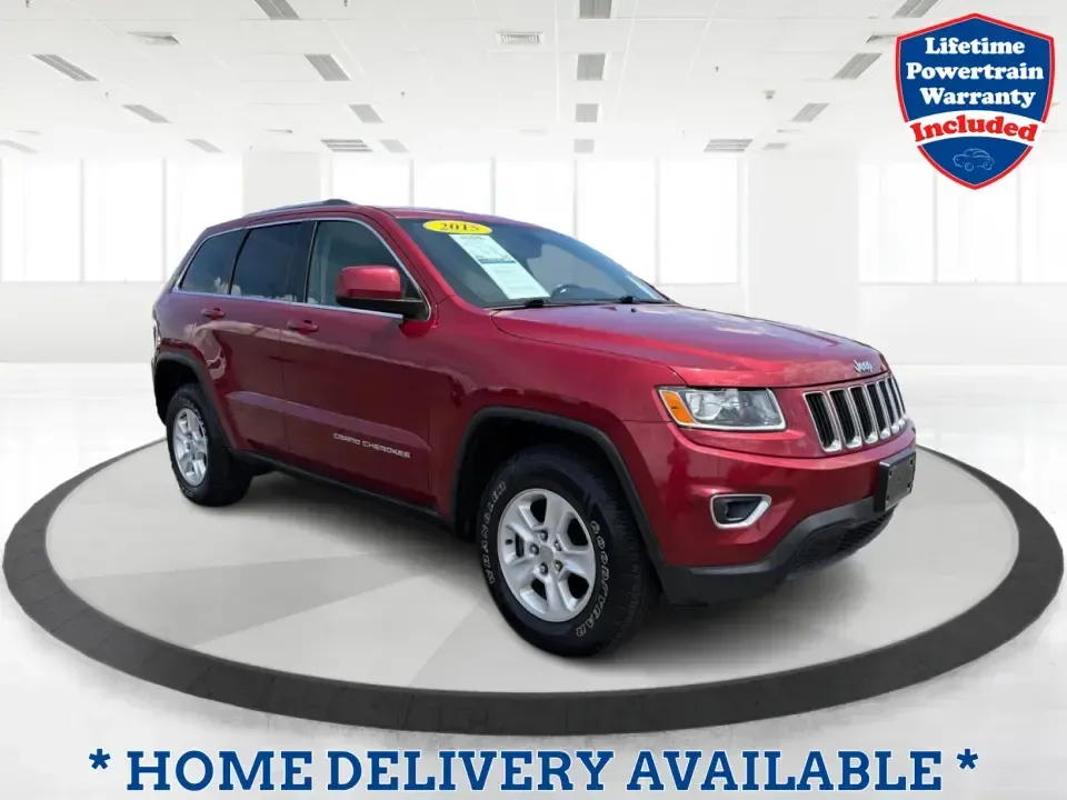 2015 Jeep Grand Cherokee Laredo (1C4RJFAG3FC) with an 3.6L V6 engine, 8-speed automatic transmission, located at 401 Woodman Dr, Riverside, OH, 45431, (937) 908-9800, 39.760899, -84.123421 - Picture the next Ohio weekend: you load up the family, point the hood toward the bike paths around Eastwood MetroPark, and let a confident 4WD SUV handle whatever the forecast throws at I-70, Route 35, or the back roads near Wright-Patterson Air Force Base. This 2015 Jeep Grand Cherokee Laredo in De- Photo#0