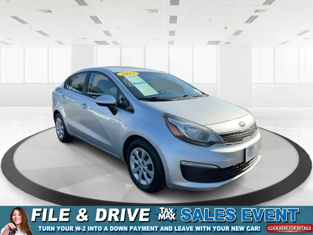 2017 Kia Rio LX (KNADM4A32H6) with an Gamma 1.6L I-4 gasoline direct injection engine, located at 880 E. National Road, Vandalia, OH, 45377, (937) 908-9800, 39.891918, -84.183594 - 2017 Kia Rio LX - Photo#0