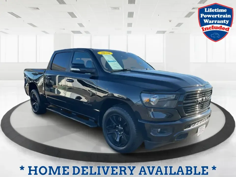 2020 Ram 1500 Big Horn Crew Cab SWB 4WD (1C6SRFFT8LN) with an 5.7L V8 OHV 16V engine, 8A transmission, located at 4508 South Dixie Dr, Moraine, OH, 45439, (937) 908-9800, 39.689976, -84.218452 - Picture your next weekend: the boat hooked up, the family loaded in, and a smooth pull down I75 toward the river-without needing to baby the throttle or worry about space. This 2020 Ram 1500 Big Horn Crew Cab 4x4 (5'7-in box) is built for real life in Southwest Ohio, whether you're commuting from K - Photo#0