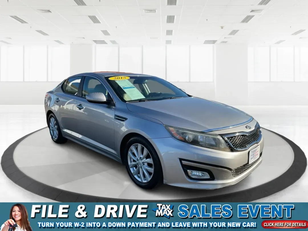 2015 Kia Optima EX (5XXGN4A74FG) with an Theta II 2.4L I-4 gasoline direct injection engine, located at 1230 East Main St, Xenia, OH, 45385, (937) 908-9800, 39.688026, -83.910172 - Experience the perfect blend of style, comfort, and reliability with this 2015 Kia Optima EX at Advantage Car and Credit in Xenia, OH. Whether you're embarking on daily commutes, family road trips, or simply looking for a trusty companion for your adventures, this vehicle is designed to meet your di - Photo#0