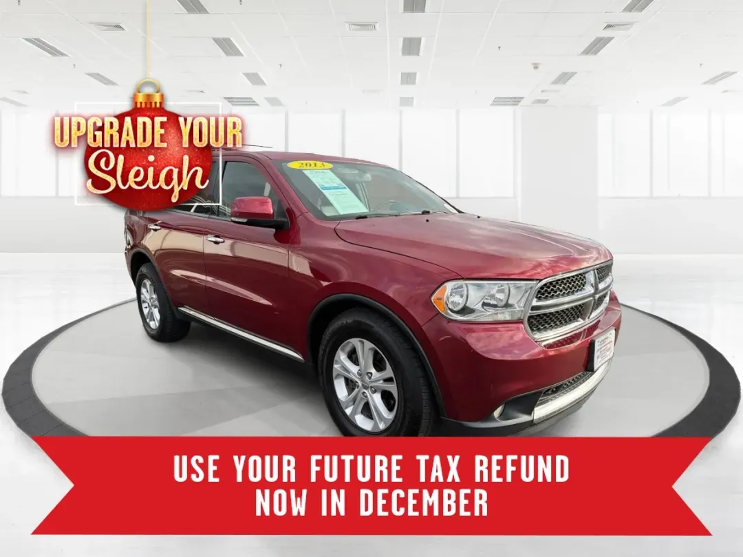2013 Dodge Durango Crew (1C4RDJDG4DC) with an Other engine, located at 1230 East Main St, Xenia, OH, 45385, (937) 908-9800, 39.688026, -83.910172 - Are you ready to elevate your family adventures or tackle your daily commute with unparalleled ease? Look no further than this stunning 2013 Dodge Durango Crew, now available at Advantage Car and Credit in New Carlisle, OH. Perfect for growing families and those who love weekend getaways, this SUV n - Photo#0