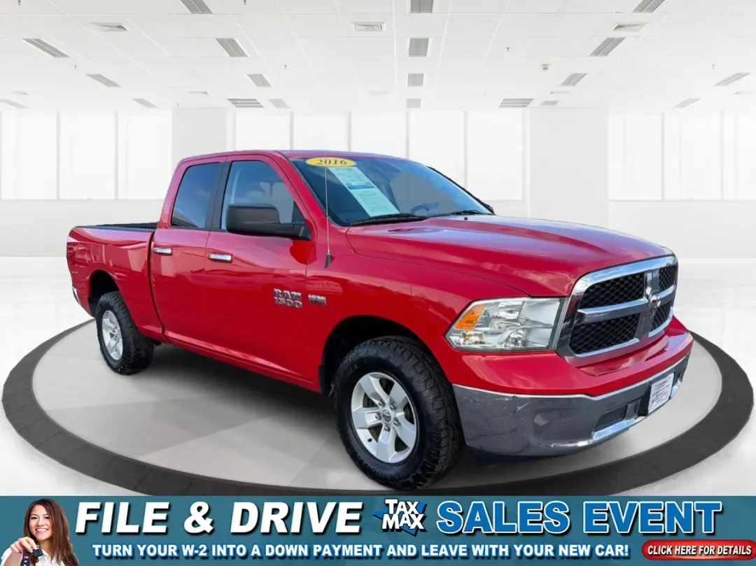 2016 Ram 1500 SLT (1C6RR7GT8GS) with an Other engine, located at 880 E. National Road, Vandalia, OH, 45377, (937) 908-9800, 39.891918, -84.183594 - Are you ready to elevate your adventures and tackle any terrain with confidence? Discover the perfect blend of rugged capability and modern comfort with this stunning 2016 Ram 1500 SLT, now available at Advantage Car and Credit in Vandalia, OH. With its striking Flame Red Clearcoat exterior and robu - Photo#0