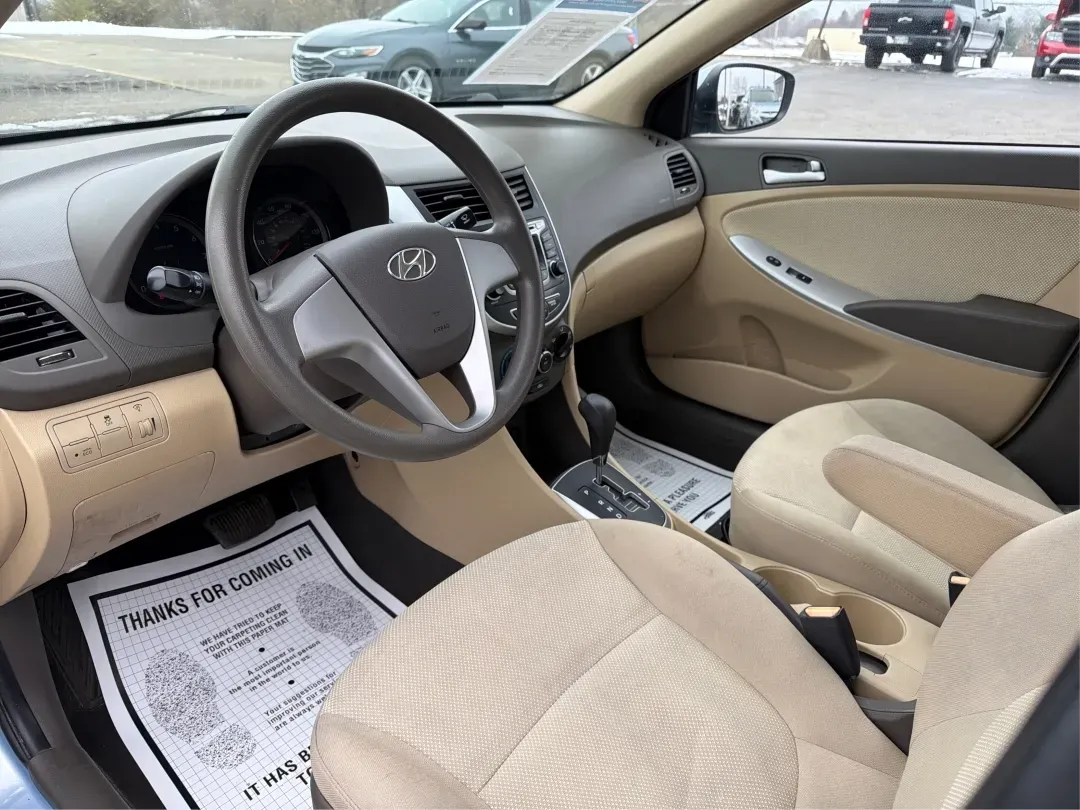 2014 Hyundai Accent GLS (KMHCT4AE6EU) with an 1.6L I-4 gasoline direct injection engine, located at 4508 South Dixie Dr, Moraine, OH, 45439, (937) 908-9800, 39.689976, -84.218452 - Discover the perfect blend of reliability and style with the 2014 Hyundai Accent GLS, an exceptional sedan ideally suited for budget-conscious buyers and those embarking on new journeys. Whether you're navigating the bustling streets of Moraine, OH, or taking a scenic drive through nearby Dayton, th - Photo#8