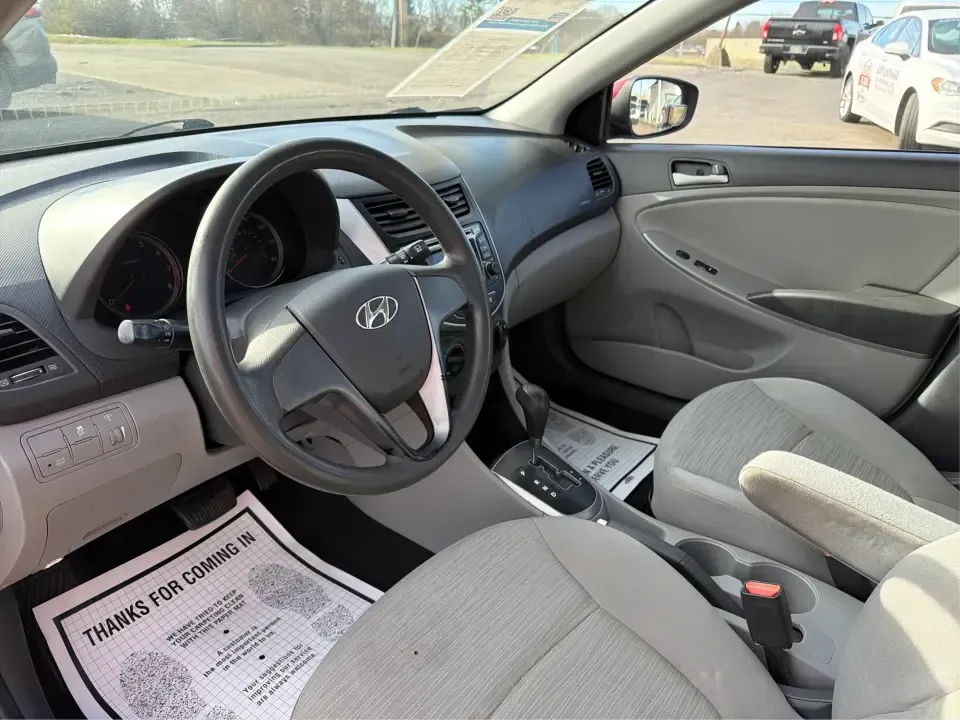 2016 Hyundai Accent SE (KMHCT4AE7GU) with an 1.6L I-4 gasoline direct injection engine, 6A transmission, located at 880 E. National Road, Vandalia, OH, 45377, (937) 908-9800, 39.891918, -84.183594 - Need a smart, budget-friendly commuter that still feels comfortable for everyday life around Vandalia and the Dayton area? This **2016 Hyundai Accent SE** in **Boston Red Metallic** is a practical sedan for busy schedules-perfect for the daily run up **I75**, quick errands along **E. National Road** - Photo#9