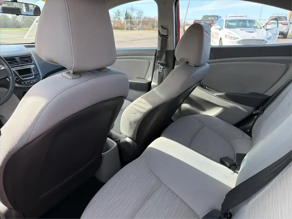 2016 Hyundai Accent SE (KMHCT4AE7GU) with an 1.6L I-4 gasoline direct injection engine, 6A transmission, located at 880 E. National Road, Vandalia, OH, 45377, (937) 908-9800, 39.891918, -84.183594 - Need a smart, budget-friendly commuter that still feels comfortable for everyday life around Vandalia and the Dayton area? This **2016 Hyundai Accent SE** in **Boston Red Metallic** is a practical sedan for busy schedules-perfect for the daily run up **I75**, quick errands along **E. National Road** - Photo#10