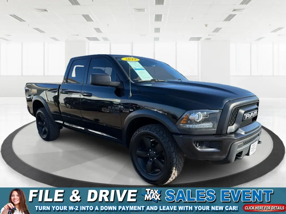 2019 Ram 1500 Warlock Quad Cab 4x4 6'4 Box (1C6RR7GT7KS) with an Other engine, located at 880 E. National Road, Vandalia, OH, 45377, (937) 908-9800, 39.891918, -84.183594 - 2019 Ram 1500 Warlock Quad Cab 4x4 6'4 Box - Photo#0