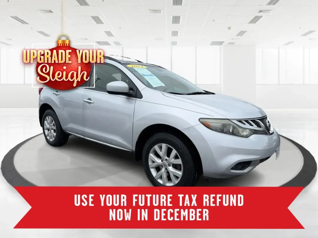 2014 Nissan Murano SL AWD (JN8AZ1MW2EW) with an 3.5L V6 DOHC 24V engine, Continuously Variable Transmission transmission, located at 1184 Kauffman Ave, Fairborn, OH, 45324, (937) 908-9800, 39.807072, -84.030914 - Discover the perfect blend of comfort, versatility, and reliability with the 2014 Nissan Murano SL AWD, available now at Advantage Car and Credit in Fairborn, OH. Whether you're a growing family needing extra space, a commuter seeking efficiency, or someone who loves weekend adventures, this SUV is - Photo#0