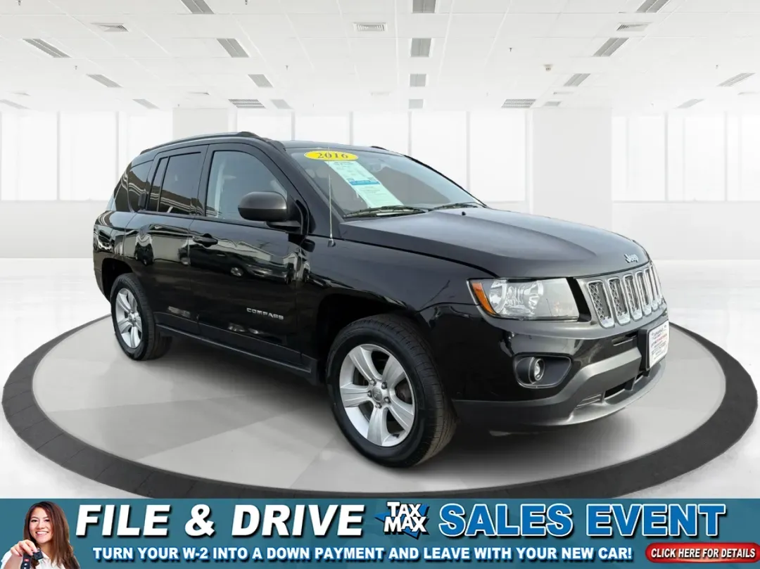 2016 Jeep Compass Sport (1C4NJDBB2GD) with an 2.4L I-4 DOHC engine, CVT transmission, located at 8750 N County Rd 25A, Piqua, OH, 45356, (937) 908-9800, 40.164391, -84.232513 - Discover the perfect blend of adventure and practicality with the 2016 Jeep Compass Sport, available now at Advantage Car and Credit in Fairborn, OH. This versatile SUV is designed for those who crave both weekend escapades and everyday functionality. Whether you're a growing family looking for a sp - Photo#0