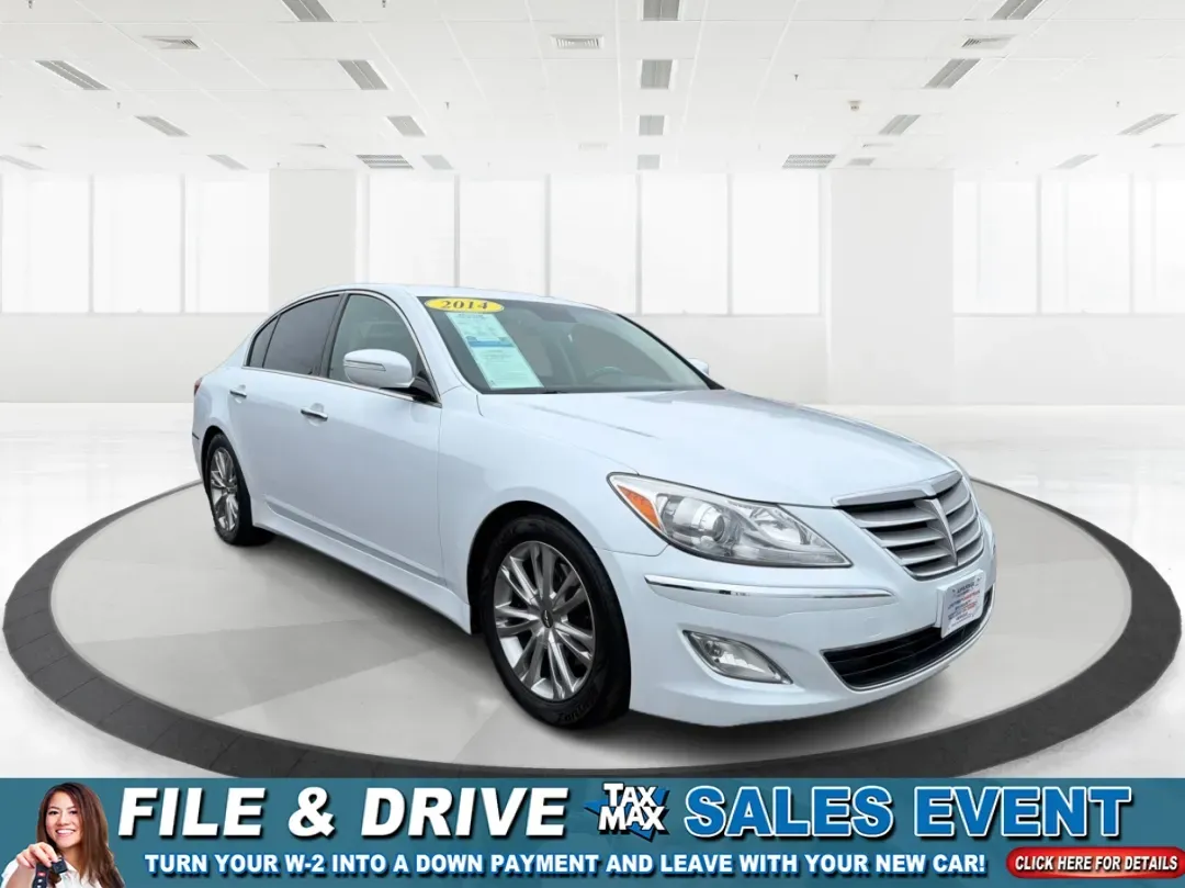 2014 Hyundai Genesis 3.8 (KMHGC4DD8EU) with an 3.8L V-6 gasoline direct injection engine, located at 8750 N County Rd 25A, Piqua, OH, 45356, (937) 908-9800, 40.164391, -84.232513 - Elevate your lifestyle with the perfect blend of luxury and reliability! Introducing the stunning 2014 Hyundai Genesis 3.8, a sedan that effortlessly merges comfort with performance. This vehicle is ideal for those who seek a refined driving experience, whether you're commuting to work, picking up t - Photo#0