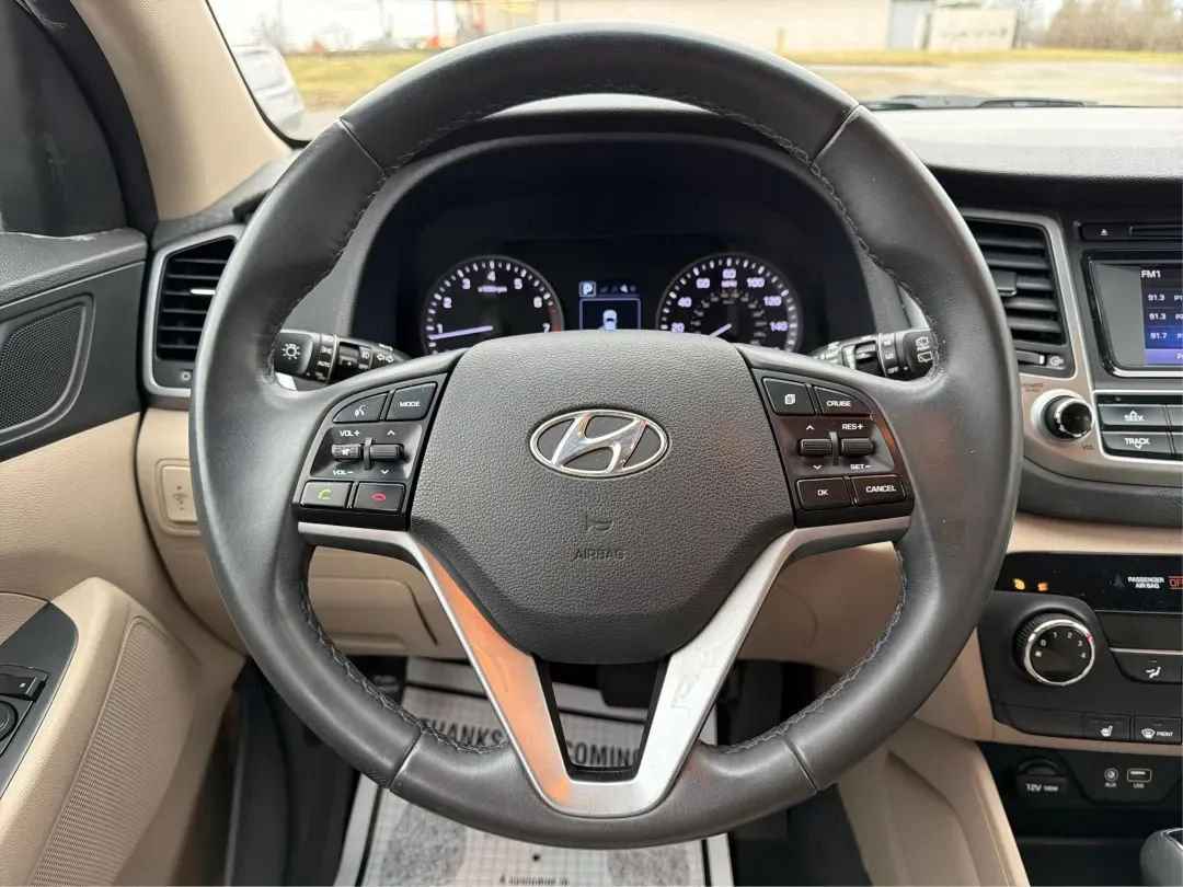 2016 Hyundai Tucson Sport (KM8J3CA26GU) with an 1.6L I-4 gasoline direct injection engine, located at 1230 East Main St, Xenia, OH, 45385, (937) 908-9800, 39.688026, -83.910172 - Discover a world of adventure with the 2016 Hyundai Tucson Sport, the perfect SUV for active families and weekend explorers alike! With its stylish Dazzling White exterior and spacious interior, this vehicle is designed for those who crave both comfort and versatility. Whether you're navigating thro - Photo#16
