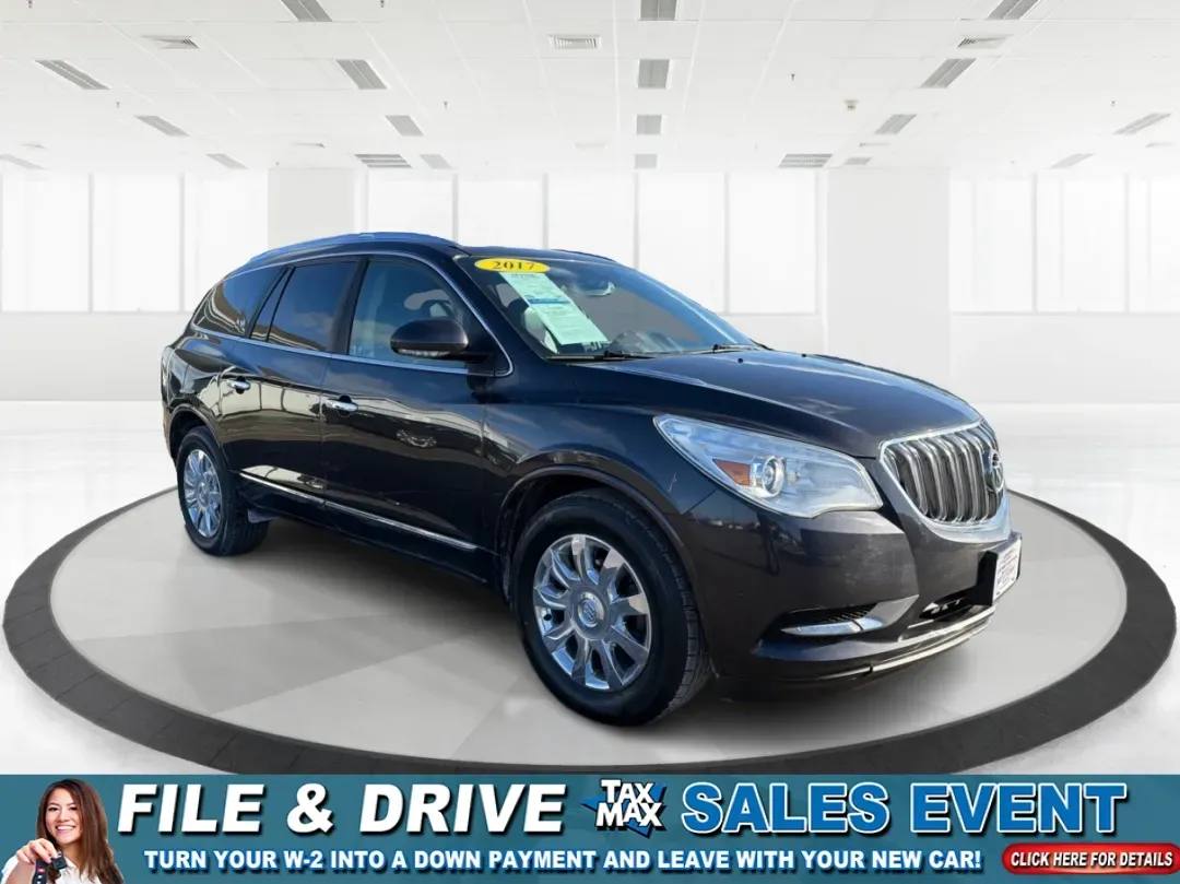 2017 Buick Enclave Leather (5GAKVBKD5HJ) with an 3.6L V-6 gasoline direct injection engine, located at 8750 N County Rd 25A, Piqua, OH, 45356, (937) 908-9800, 40.164391, -84.232513 - **Experience Adventure and Comfort with the 2017 Buick Enclave at Advantage Car and Credit - Piqua!**<br /> <br /> Are you ready to elevate your family road trips or daily commutes with a vehicle that combines sophistication, comfort, and reliability? Look no further than this stunning 2017 Buick En - Photo#0