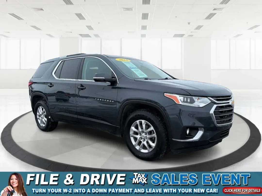 2018 Chevrolet Traverse 1LT (1GNERGKW2JJ) with an 3.6L V-6 gasoline direct injection engine, located at 1951 S Dayton Lakeview Rd., New Carlisle, OH, 45344, (937) 908-9800, 39.890999, -84.050255 - **Conquer Every Adventure with the 2018 Chevrolet Traverse!** <br /> <br /> Are you ready to embark on exhilarating weekend getaways or tackle the daily grind with the perfect blend of comfort and reliability? Look no further than this stunning 2018 Chevrolet Traverse at Advantage Car and Credit in - Photo#0
