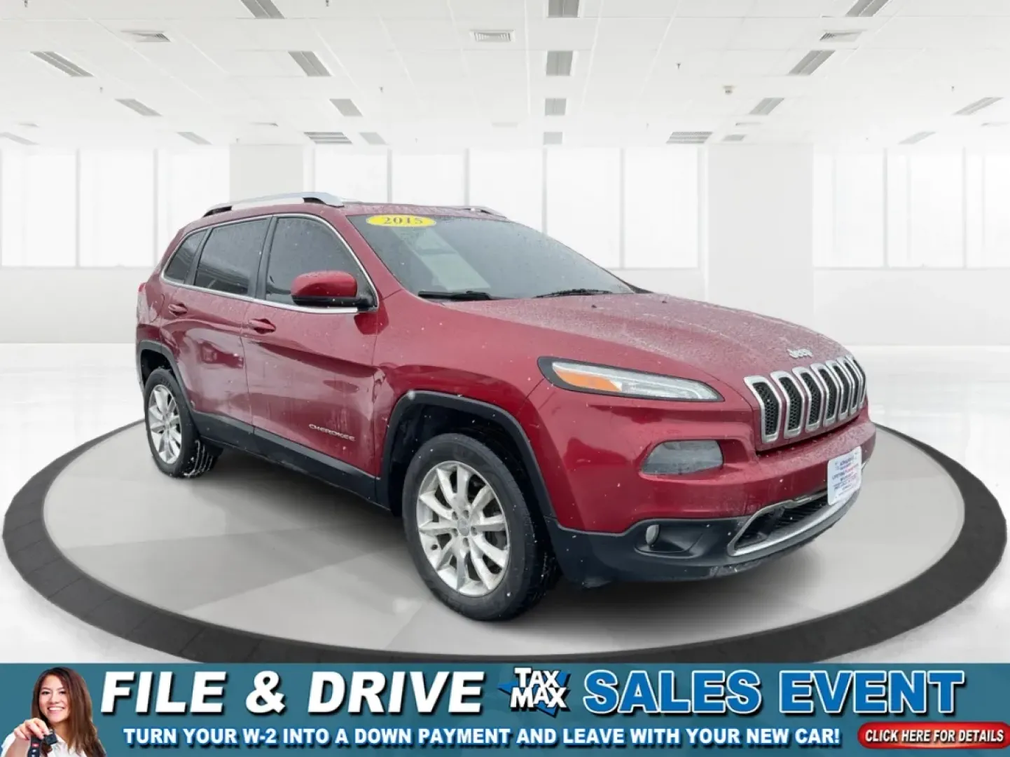 2015 Jeep Cherokee Limited (1C4PJMDS8FW) with an 3.2L V6 DOHC 24V engine, 9-Speed Automatic transmission, located at 1184 Kauffman Ave, Fairborn, OH, 45324, (937) 908-9800, 39.807072, -84.030914 - Need a dependable SUV that can handle Ohio weather, busy commutes, and spontaneous weekend escapes without draining your budget? This 2015 Jeep Cherokee Limited 4WD in Deep Cherry Red Crystal Pearlcoat is built for real life in Fairborn-whether you're shuttling kids to activities, commuting toward W - Photo#0