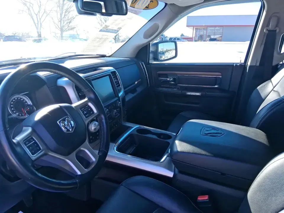 2016 Ram 1500 Laramie (1C6RR7NT1GS) with an 5.7L V8 OHV 16V engine, 6A transmission, located at 1230 East Main St, Xenia, OH, 45385, (937) 908-9800, 39.688026, -83.910172 - Built for Ohio backroads, weekend lake runs, and the kind of workday that doesn't stop when the weather turns, this 2016 Ram 1500 Laramie Crew Cab 4WD is the truck that fits real life in Troy. Whether you're towing a trailer out toward the Miami County Fairgrounds, hauling gear for a Saturday at Tre - Photo#9