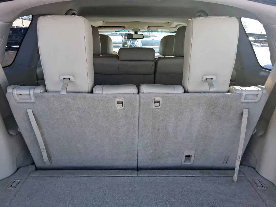 2013 Infiniti JX35 Base (5N1AL0MM9DC) with an 3.5L V6 DOHC 24V engine, Continuously Variable Transmission transmission, located at 1951 S Dayton Lakeview Rd., New Carlisle, OH, 45344, (937) 908-9800, 39.890999, -84.050255 - Need a comfortable, upscale SUV that can handle school drop-offs, I70 commutes, and weekend getaways without blowing the budget? This 2013 INFINITI JX35 Base in rich maroon delivers three-row versatility, premium comfort, and confidence-building safety features-an ideal fit for growing families, bus - Photo#10