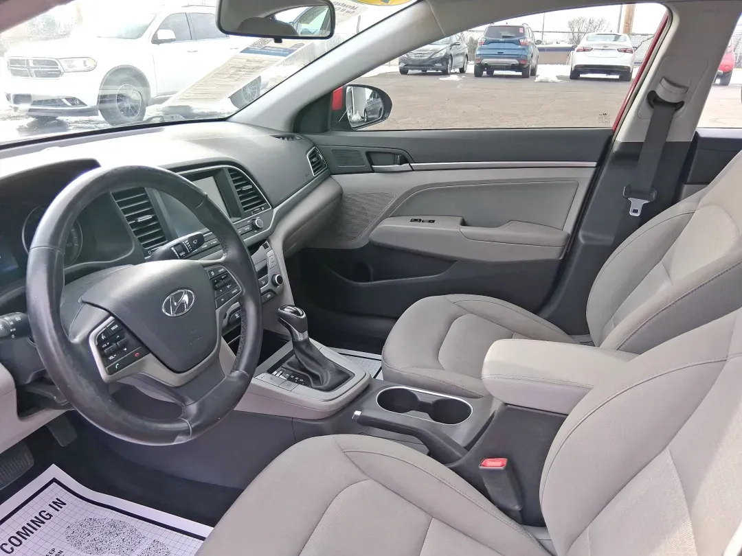 2017 Hyundai Elantra SE (KMHD84LF5HU) with an Nu 2L I-4 DOHC engine, 6A transmission, located at 1099 N County Rd 25A , Troy, OH, 45373, (937) 908-9800, 40.057079, -84.212883 - Planning a reliable daily commute from Troy to Dayton, a fuel-friendly run to the Miami Valley Centre Mall, or an easy weekend escape up I75? This 2017 Hyundai Elantra SE in eye-catching Scarlet Red Pearl is the kind of practical sedan that fits real life-comfortable for long drives, small enough fo - Photo#8