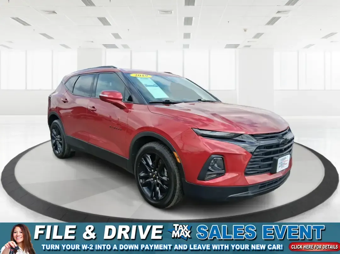 2019 Chevrolet Blazer LT (3GNKBHRS7KS) with an 3.6L V6 DOHC 24V engine, 9A transmission, located at 1230 East Main St, Xenia, OH, 45385, (937) 908-9800, 39.688026, -83.910172 - Whether you're shuttling kids to practice, commuting from Xenia to Beavercreek, or packing up for a weekend escape to John Bryan State Park, this 2019 Chevrolet Blazer LT is built for real life-roomy, confident, and ready for Ohio weather. Finished in a bold Red exterior and equipped with 4WD/AWD, t - Photo#0