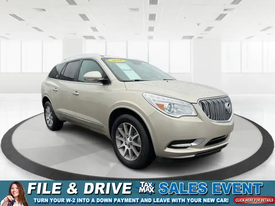 2016 Buick Enclave Leather (5GAKRBKD7GJ) with an 3.6L V-6 gasoline direct injection engine, 6-Speed Automatic Overdrive transmission, located at 401 Woodman Dr, Riverside, OH, 45431, (937) 908-9800, 39.760899, -84.123421 - Load up the family, cue the playlist, and point the hood toward I675 for a weekend at Carillon Historical Park or a quick run to The Greene-this 2016 Buick Enclave Leather is built for real-life Riverside routines and spontaneous road trips alike. With three-row versatility, a smooth V6, and comfort - Photo#0