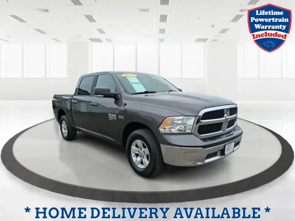 2019 Ram 1500 SLT Crew Cab 4x4 5'7 Box (1C6RR7LT2KS) with an 5.7L V8 OHV 16V engine, 8A transmission, located at 1099 N County Rd 25A , Troy, OH, 45373, (937) 908-9800, 40.057079, -84.212883 - Weekend projects, lake days, and long Midwest road trips all get easier when you've got a truck that can haul, tow, and still keep everyone comfortable. This **2019 Ram 1500 SLT Crew Cab 4x4 (5'7-in box)** is built for real life in **Troy, Ohio**-whether you're loading up gear for a day at **Hobart - Photo#0