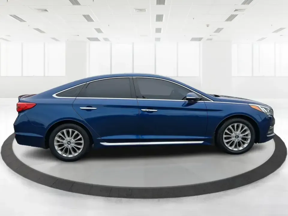 2015 Hyundai Sonata Limited (5NPE34AF5FH) with an 2.4L I-4 gasoline direct injection engine, 6-Speed Automatic transmission, located at 1951 S Dayton Lakeview Rd., New Carlisle, OH, 45344, (937) 908-9800, 39.890999, -84.050255 - Picture your next week going smoother: an easy highway commute up I75, a comfortable school drop-off run through Piqua, and a weekend drive to the Miami County Fairgrounds-all in a sedan that feels upscale without the upscale price. This **2015 Hyundai Sonata Limited** in **Lakeside Blue** is built - Photo#1