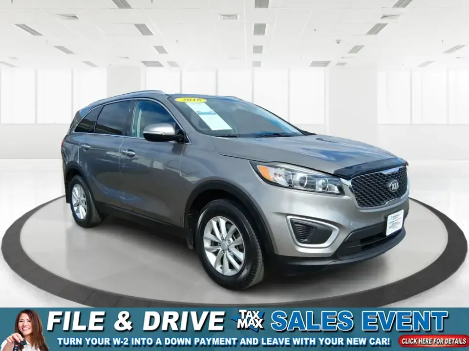 2018 Kia Sorento 2.4L LX (5XYPG4A33JG) with an 2.4L I-4 gasoline direct injection engine, 6A transmission, located at 1184 Kauffman Ave, Fairborn, OH, 45324, (937) 908-9800, 39.807072, -84.030914 - Need one SUV that can handle school drop-offs in the morning, a long commute down I675 in the afternoon, and a weekend road trip to the National Museum of the U.S. Air Force without feeling cramped? This 2018 Kia Sorento LX is built for real-life schedules-comfortable, practical, and ready for every - Photo#0