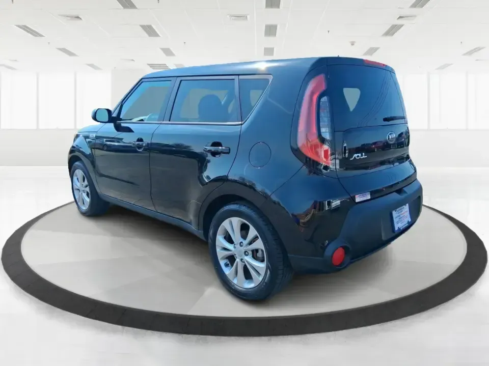 2015 Kia Soul + (KNDJP3A56F7) with an 2.0L L4 DOHC 16V engine, 6-Speed Automatic transmission, located at 880 E. National Road, Vandalia, OH, 45377, (937) 908-9800, 39.891918, -84.183594 - Need a city-friendly ride that fits real life-school drop-offs, a long commute to Dayton, and quick weekend runs to the Greene or Riverscape-without feeling huge or hard to park? This 2015 Kia Soul + in Shadow Black is built for busy schedules and active lifestyles, offering SUV-like space in an eas- Photo#4