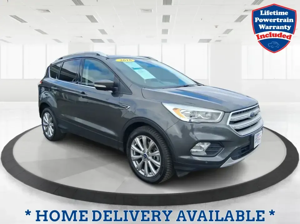 2018 Ford Escape Titanium (1FMCU9J94JU) with an EcoBoost 2L I-4 gasoline direct injection engine, 6A transmission, located at 4508 South Dixie Dr, Moraine, OH, 45439, (937) 908-9800, 39.689976, -84.218452 - Pack up the kids, load the groceries, or point the hood toward a weekend getaway-this 2018 Ford Escape Titanium is the kind of compact SUV that fits real life in Moraine. With confident capability for Ohio weather and a comfortable, tech-forward cabin, it's ideal for long commutes down I-75, quick e - Photo#0
