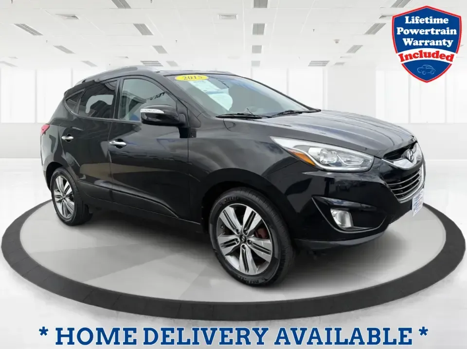 2015 Hyundai Tucson Limited (KM8JU3AG5FU) with an Theta II 2.4L I-4 gasoline direct injection engine, 6-Speed Automatic transmission, located at 8750 N County Rd 25A, Piqua, OH, 45356, (937) 908-9800, 40.164391, -84.232513 - Need a dependable SUV that fits real life-school drop-offs, long commutes up I75, and weekend getaways to Indian Lake or a quick lap around downtown Piqua? This 2015 Hyundai Tucson Limited is built for the everyday hustle with the comfort and tech that make each mile easier, whether you're running e - Photo#0