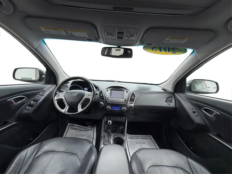 2015 Hyundai Tucson Limited (KM8JU3AG5FU) with an Theta II 2.4L I-4 gasoline direct injection engine, 6-Speed Automatic transmission, located at 8750 N County Rd 25A, Piqua, OH, 45356, (937) 908-9800, 40.164391, -84.232513 - Need a dependable SUV that fits real life-school drop-offs, long commutes up I75, and weekend getaways to Indian Lake or a quick lap around downtown Piqua? This 2015 Hyundai Tucson Limited is built for the everyday hustle with the comfort and tech that make each mile easier, whether you're running e - Photo#21