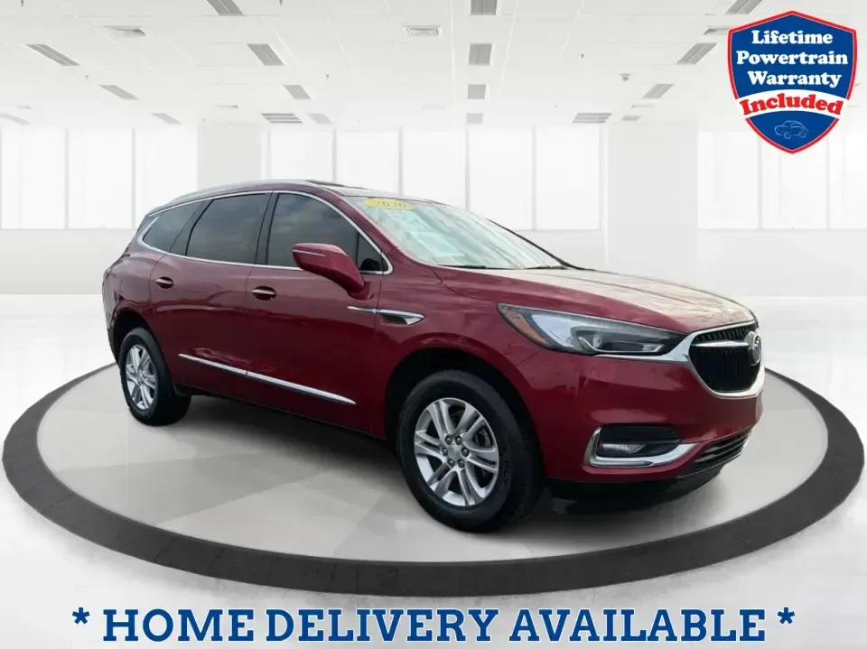 2020 Buick Enclave Essence (5GAERBKWXLJ) with an 3.6L V-6 gasoline direct injection engine, 9A transmission, located at 1951 S Dayton Lakeview Rd., New Carlisle, OH, 45344, (937) 908-9800, 39.890999, -84.050255 - Pack up the kids, load the cooler, and head out for a weekend at Buck Creek State Park or an easy day trip into Dayton-this 2020 Buick Enclave Essence is built for real-life comfort, space, and confidence on the road. Finished in standout Red Quartz Tintcoat, this refined SUV is a smart match for gr - Photo#0