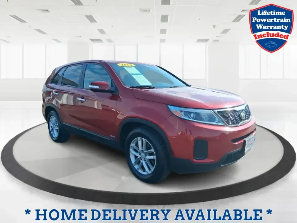 2014 Kia Sorento LX (5XYKTCA65EG) with an 2.4L I-4 gasoline direct injection engine, 6-Speed Automatic transmission, located at 1230 East Main St, Xenia, OH, 45385, (937) 908-9800, 39.688026, -83.910172 - Need one SUV that can handle Ohio winters, school drop-offs, and spontaneous weekend getaways to Indian Lake or a day trip to Dayton? This 2014 Kia Sorento LX in eye-catching Remington Red Metallic is a practical, confidence-building choice for busy families, commuters, and adventure-minded drivers - Photo#0