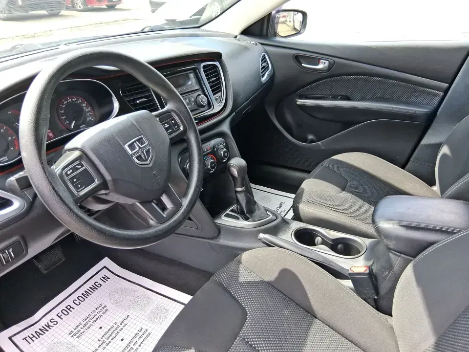 2016 Dodge Dart SXT (1C3CDFBB9GD) with an 2.4L L4 DOHC 16V engine, located at 8750 N County Rd 25A, Piqua, OH, 45356, (937) 908-9800, 40.164391, -84.232513 - Whether you're grinding out a long commute on I-75, shuttling kids between school and practice, or planning a weekend escape to Indian Lake, a dependable sedan that's comfortable, efficient, and easy to live with makes everyday life simpler. This 2016 Dodge Dart SXT in Granite Crystal Metallic Clear - Photo#9