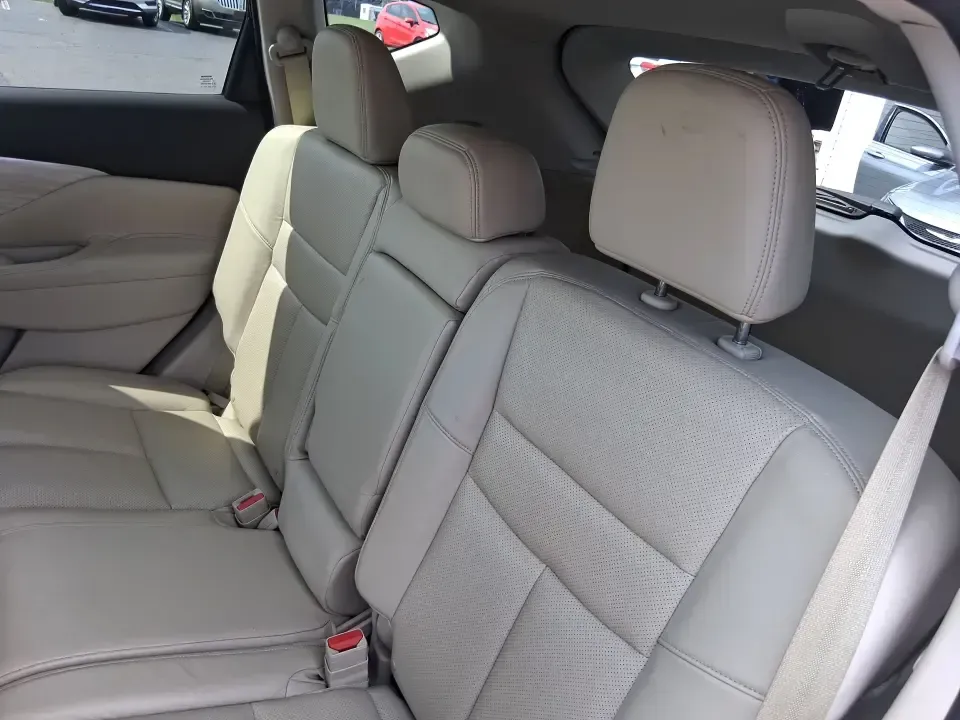 2015 Nissan Murano Platinum (5N1AZ2MH3FN) with an 3.5L V-6 DOHC engine, Continuously Variable Transmission transmission, located at 1951 S Dayton Lakeview Rd., New Carlisle, OH, 45344, (937) 908-9800, 39.890999, -84.050255 - Need one SUV that can handle the weekday commute, keep everyone comfortable on family errands, and still feel upscale for a weekend getaway to John Bryan State Park or a day trip through Dayton? This 2015 Nissan Murano Platinum AWD in Pearl White is built for exactly that kind of real-life driving-s - Photo#10