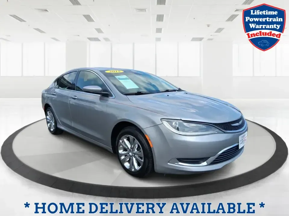 2015 Chrysler 200 Limited (1C3CCCAB5FN) with an 2.4L L4 DOHC 16V engine, 9-Speed Automatic transmission, located at 1099 N County Rd 25A , Troy, OH, 45373, (937) 908-9800, 40.057079, -84.212883 - Need a comfortable, efficient sedan for the daily commute from Troy to Dayton, quick errands along N County Rd 25A, or a weekend road trip down I-75? This 2015 Chrysler 200 Limited in Billet Silver Metallic Clearcoat fits real-life driving with a refined cabin, modern tech, and practical space for f- Photo#0