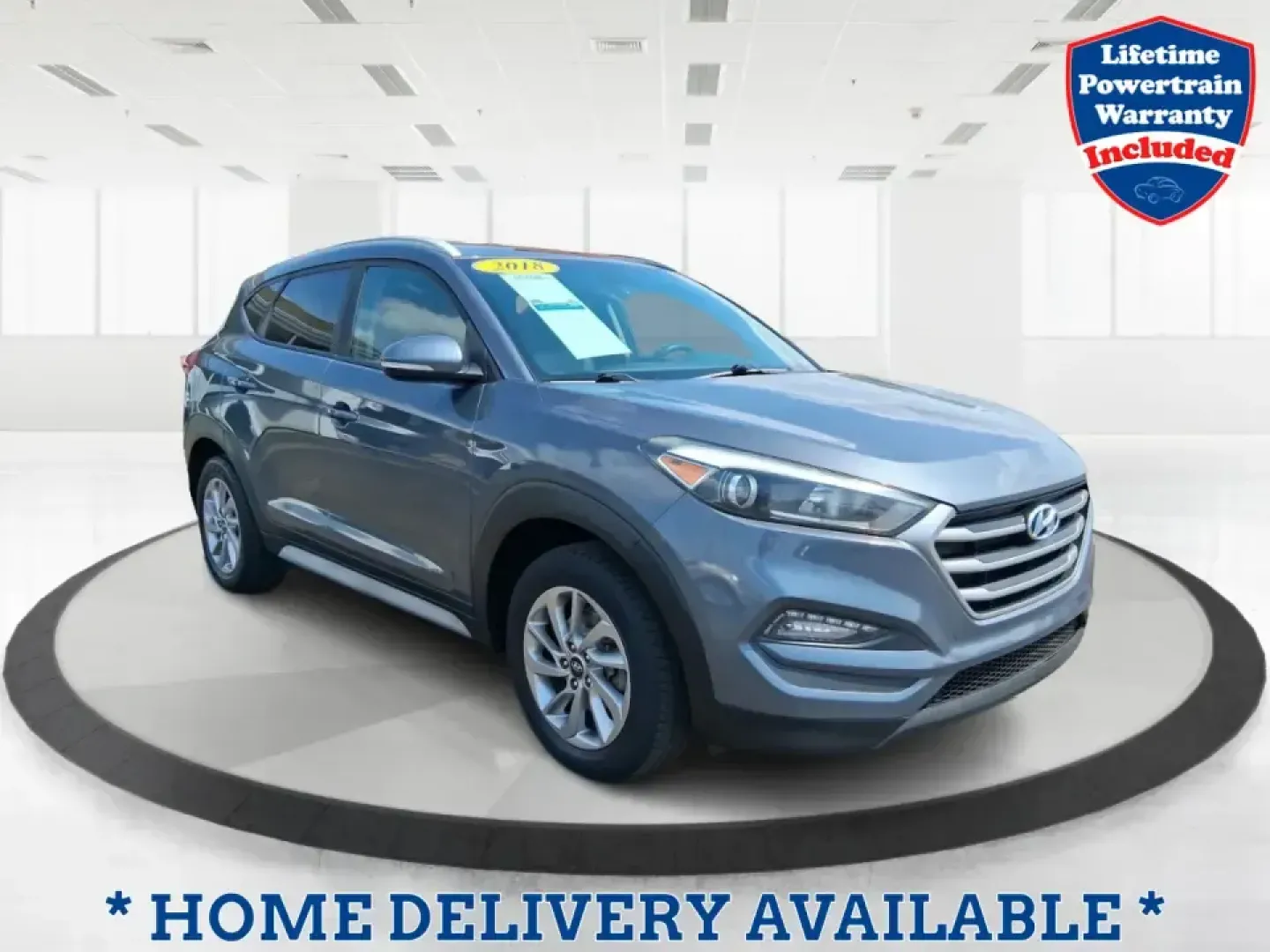 2018 Hyundai Tucson SEL Plus (KM8J33A4XJU) with an Nu 2L I-4 gasoline direct injection engine, 6A transmission, located at 8750 N County Rd 25A, Piqua, OH, 45356, (937) 908-9800, 40.164391, -84.232513 - Need a do-it-all SUV that fits real life in Greene County-school runs, long commutes to Dayton, and weekend getaways to John Bryan State Park-without sacrificing comfort or confidence? This 2018 Hyundai Tucson SEL Plus in Coliseum Gray is built for drivers who want practical space, modern tech, and - Photo#0