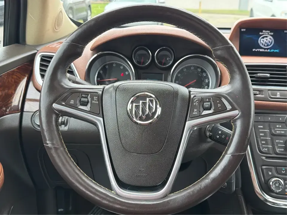 2016 Buick Encore Leather (KL4CJGSB0GB) with an Ecotec 1.4L I-4 DOHC engine, 6A transmission, located at 4508 South Dixie Dr, Moraine, OH, 45439, (937) 908-9800, 39.689976, -84.218452 - Need a small SUV that fits city parking, handles Ohio weather, and still feels upscale for date night in the Oregon District or a weekend run out toward Caesar Creek? This 2016 Buick Encore Leather AWD is built for real life in Moraine-easy to drive on South Dixie Dr, confident on I-75 and I-675, an - Photo#16