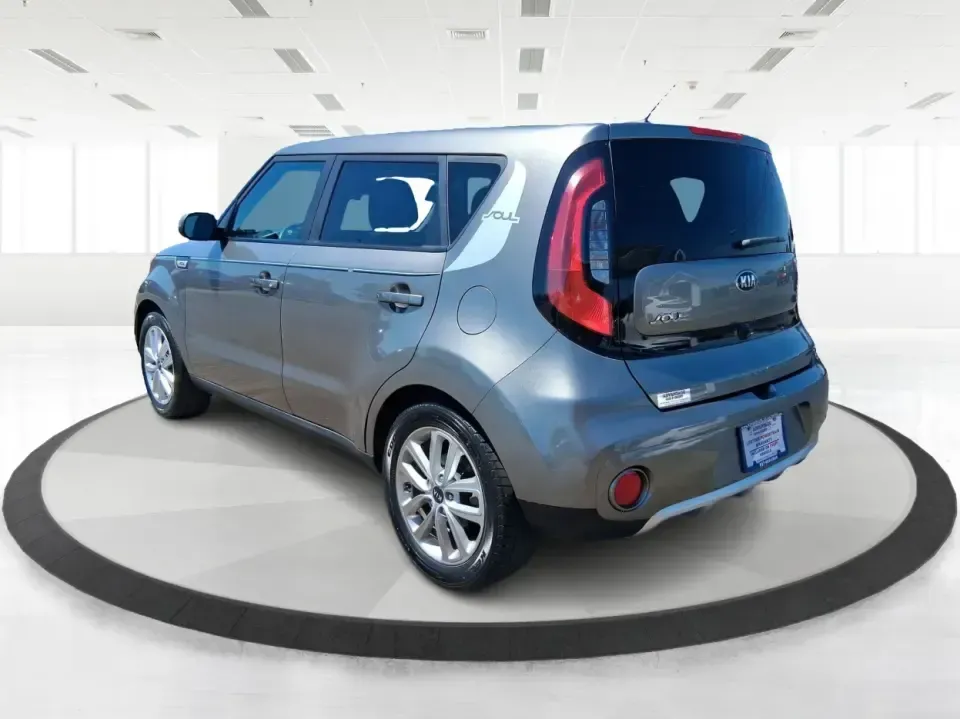 2018 Kia Soul + (KNDJP3A58J7) with an 2L I-4 gasoline direct injection engine, 6A transmission, located at 401 Woodman Dr, Riverside, OH, 45431, (937) 908-9800, 39.760899, -84.123421 - Pack more into every day-commute-ready comfort for I675 and Route 35, easy parking for quick stops near The Greene, and flexible cargo space for weekend runs to Eastwood MetroPark-this 2018 Kia Soul + is built for Riverside life. With its distinctive hatchback shape, Titanium Gray finish, and practi - Photo#4