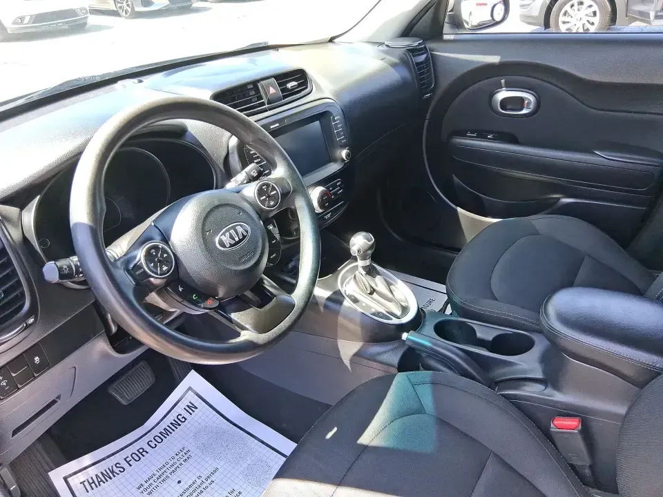 2018 Kia Soul + (KNDJP3A58J7) with an 2L I-4 gasoline direct injection engine, 6A transmission, located at 401 Woodman Dr, Riverside, OH, 45431, (937) 908-9800, 39.760899, -84.123421 - Pack more into every day-commute-ready comfort for I675 and Route 35, easy parking for quick stops near The Greene, and flexible cargo space for weekend runs to Eastwood MetroPark-this 2018 Kia Soul + is built for Riverside life. With its distinctive hatchback shape, Titanium Gray finish, and practi - Photo#9