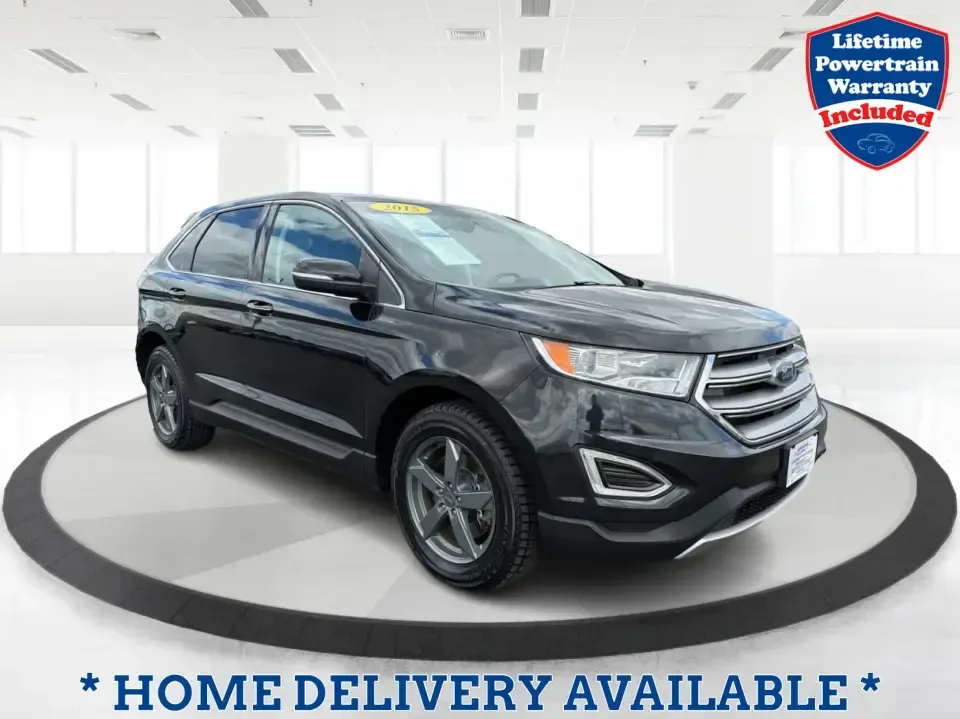 2015 Ford Edge Titanium (2FMTK4K82FB) with an 3.5L V6 DOHC 24V engine, 6-Speed Automatic transmission, located at 1184 Kauffman Ave, Fairborn, OH, 45324, (937) 908-9800, 39.807072, -84.030914 - Need a comfortable, confident SUV for Dayton-area commuting, school drop-offs, and spontaneous weekend getaways to Yellow Springs? This 2015 Ford Edge Titanium in Tuxedo Black Metallic blends everyday practicality with upscale features, giving you a road-trip-ready ride that fits a busy life in Fair - Photo#0