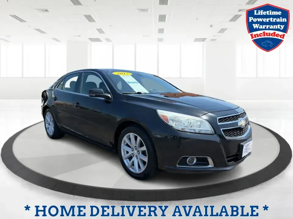 2013 Chevrolet Malibu 2LT (1G11E5SA0DF) with an ECOTEC 2.5L I-4 gasoline direct injection engine, 6-Speed Automatic transmission, located at 880 E. National Road, Vandalia, OH, 45377, (937) 908-9800, 39.891918, -84.183594 - Need a dependable sedan for the daily commute up I75, quick school drop-offs, and comfortable weekend drives to the Dayton Art Institute or a Dragons game? This 2013 Chevrolet Malibu 2LT in Black Granite Metallic fits the real-life routine of busy families, first-time buyers, and budget-conscious dr - Photo#0