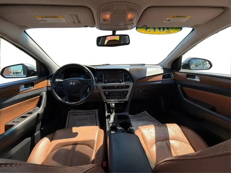 2015 Hyundai Sonata Limited (5NPE34AF9FH) with an 2.4L I-4 gasoline direct injection engine, 6-Speed Automatic transmission, located at 1184 Kauffman Ave, Fairborn, OH, 45324, (937) 908-9800, 39.807072, -84.030914 - Need a comfortable, tech-savvy sedan that makes the daily commute to Wright-Patterson AFB, a quick run down I-675, or a weekend drive to Yellow Springs feel like an upgrade-without stepping into a brand-new payment? This 2015 Hyundai Sonata Limited is built for real life in Fairborn: smooth on long - Photo#22