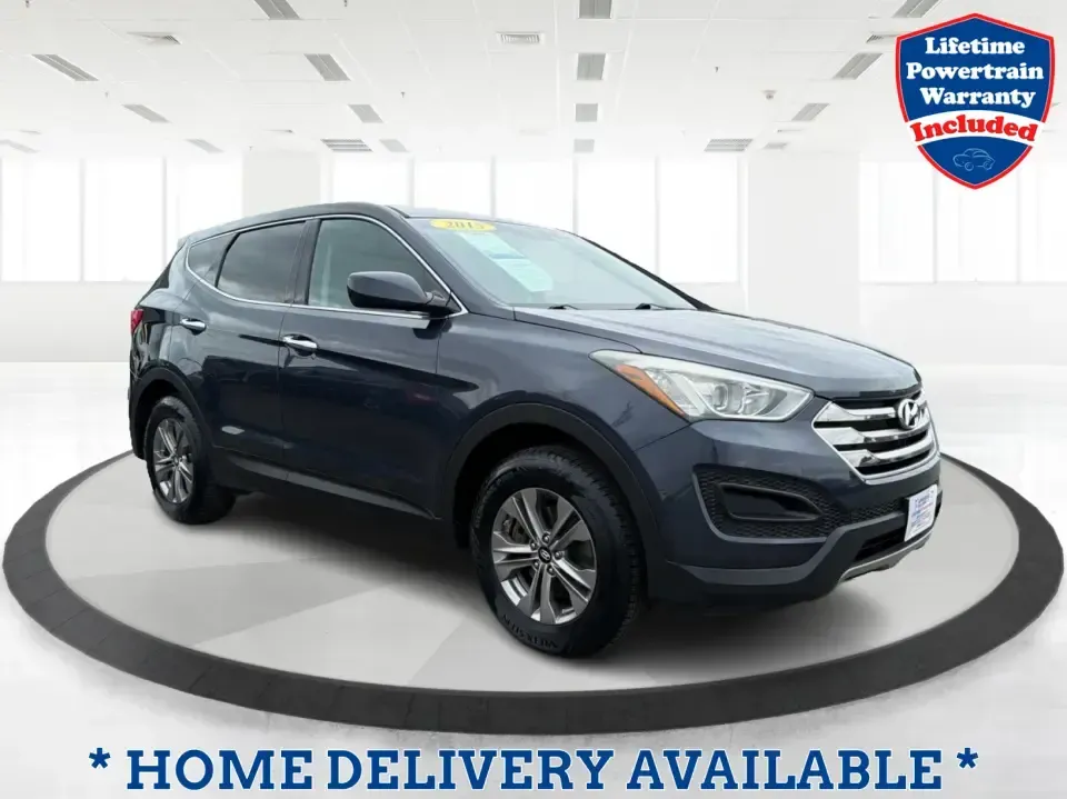 2015 Hyundai Santa Fe 2.4L (5XYZTDLB6FG) with an Theta II 2.4L I-4 gasoline direct injection engine, 6-Speed Automatic transmission, located at 401 Woodman Dr, Riverside, OH, 45431, (937) 908-9800, 39.760899, -84.123421 - Need one SUV that can handle school drop-offs, weekday commutes, and the occasional weekend escape to Eastwood MetroPark or a day trip down I-75? This 2015 Hyundai Santa Fe 2.4L in Mineral Gray fits that real-life rhythm with confident SUV versatility, family-friendly space, and comfort features tha - Photo#0