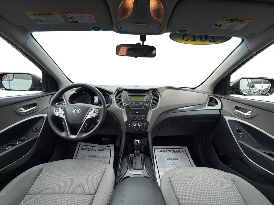 2015 Hyundai Santa Fe 2.4L (5XYZTDLB6FG) with an Theta II 2.4L I-4 gasoline direct injection engine, 6-Speed Automatic transmission, located at 401 Woodman Dr, Riverside, OH, 45431, (937) 908-9800, 39.760899, -84.123421 - Need one SUV that can handle school drop-offs, weekday commutes, and the occasional weekend escape to Eastwood MetroPark or a day trip down I-75? This 2015 Hyundai Santa Fe 2.4L in Mineral Gray fits that real-life rhythm with confident SUV versatility, family-friendly space, and comfort features tha - Photo#19