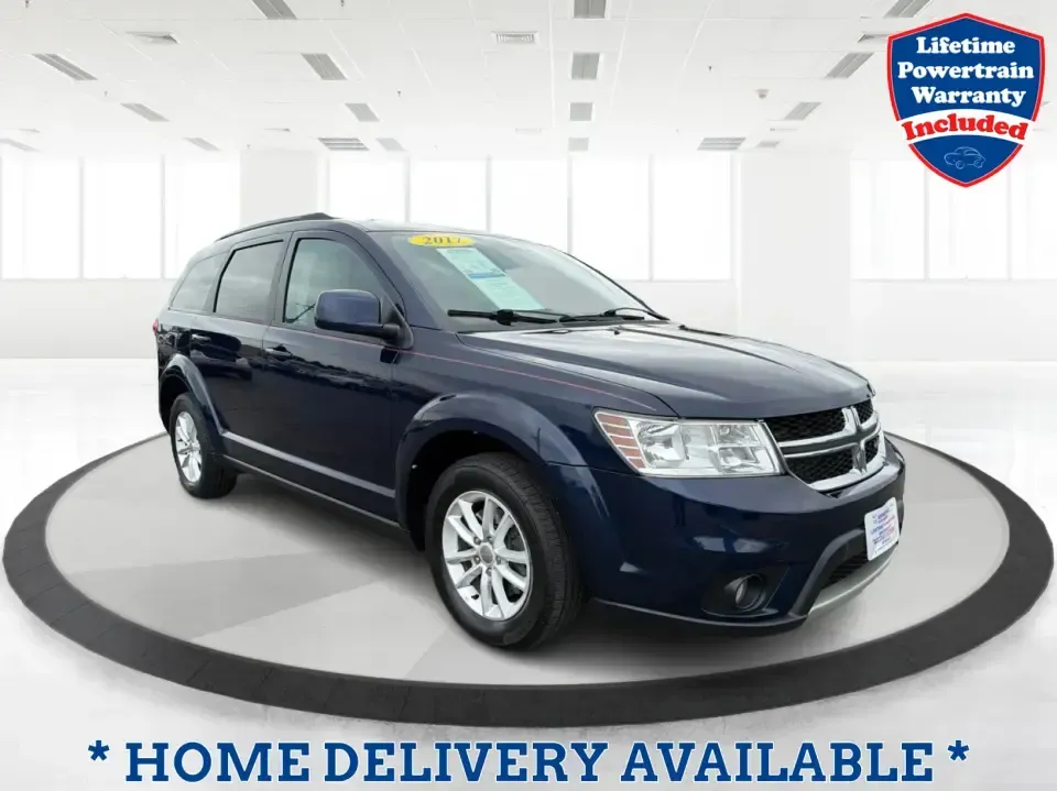 2017 Dodge Journey SXT AWD (3C4PDDBG4HT) with an Pentastar 3.6L V-6 DOHC engine, 6A transmission, located at 1099 N County Rd 25A , Troy, OH, 45373, (937) 908-9800, 40.057079, -84.212883 - Pack up the kids, cue up a playlist, and point your next weekend escape toward the open roads around Miami County-this 2017 Dodge Journey SXT AWD is the kind of SUV that fits real life. Whether you're shuttling to practice, commuting to Dayton, or planning a road trip up I75, the Journey's three-row - Photo#0