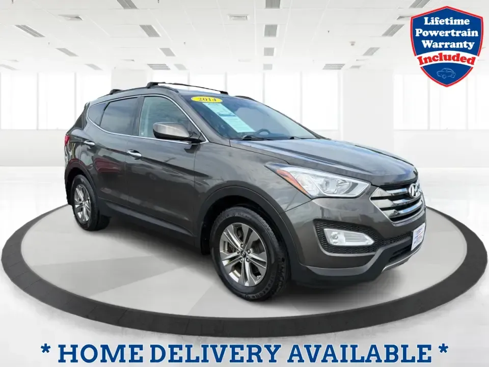 2014 Hyundai Santa Fe Sport 2.4 AWD (5XYZUDLB0EG) with an 2.4L L4 DOHC 16V engine, 6-Speed Automatic transmission, located at 4508 South Dixie Dr, Moraine, OH, 45439, (937) 908-9800, 39.689976, -84.218452 - Picture your next weekend escape: loading up the family, pointing the nose toward the MetroParks, and cruising I-75 with room for everyone and everything-without feeling like you're driving a bus. This 2014 Hyundai Santa Fe 2.4L in Cabo Bronze is a practical, road-trip-ready SUV that fits real life - Photo#0