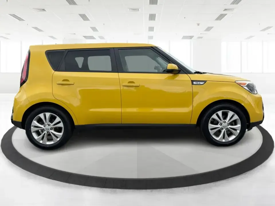 2016 Kia Soul + (KNDJP3A5XG7) with an 2L I-4 gasoline direct injection engine, 6A transmission, located at 401 Woodman Dr, Riverside, OH, 45431, (937) 908-9800, 39.760899, -84.123421 - Need a city-friendly ride that makes daily life easier-school drop-offs, a long commute to Wright-Patterson AFB, or quick weekend runs for coffee and groceries-without feeling like you're driving something ordinary? This 2016 Kia Soul + in Solar Yellow brings standout style, hatchback versatility, a - Photo#1